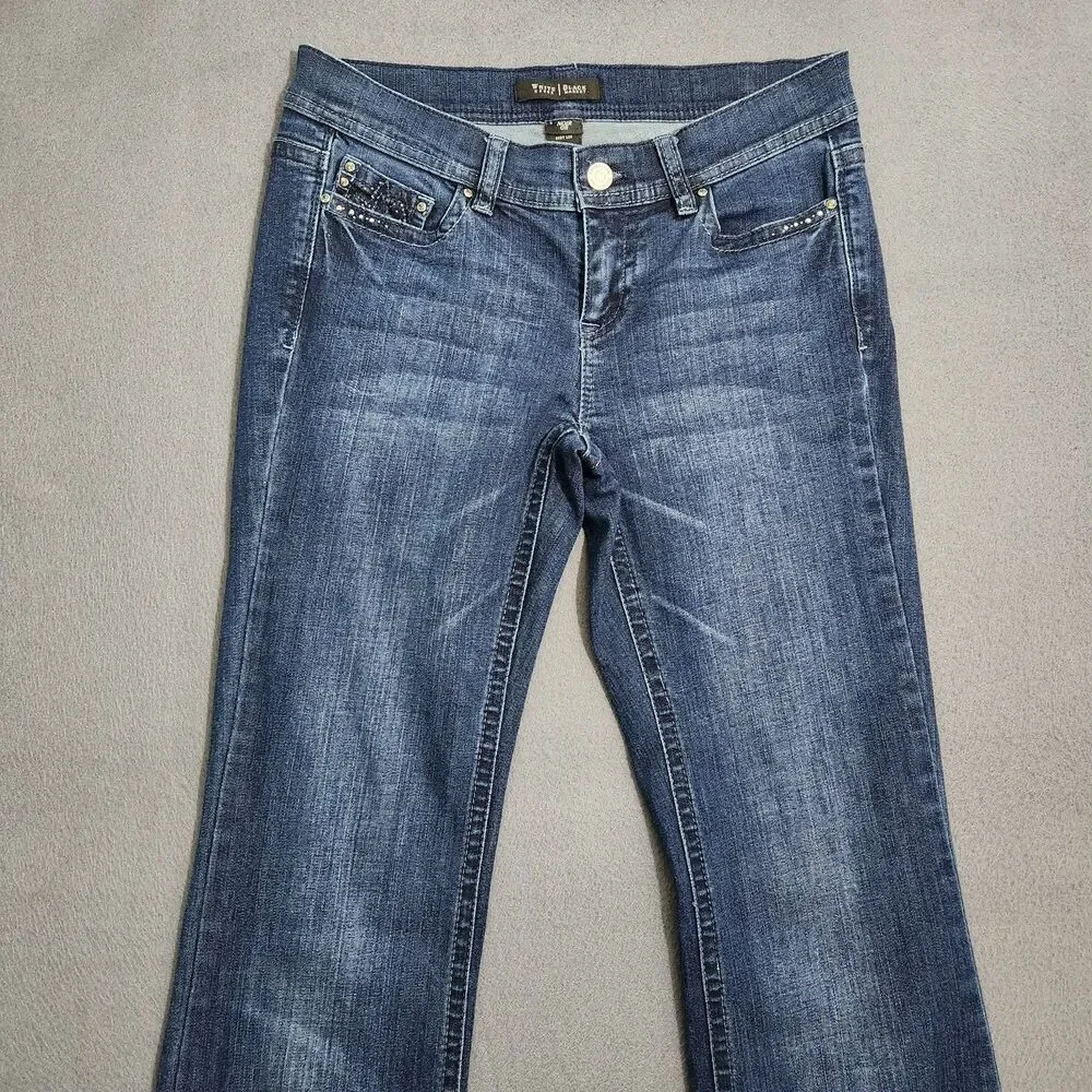 WHBM Women 2 Dark Wash Low Rise Bootcut Jeans